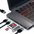 7in1 USB-C Hub Dual Type-C Multiport Card Reader Adapter 4K HDMI For MacBook Pro