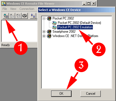 รูปแสดง การเรียกใช้ File Viewer เพื่อติดต่อกับ Emulator