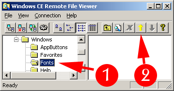 รูปแสดง การเลือก Windows->Fonts