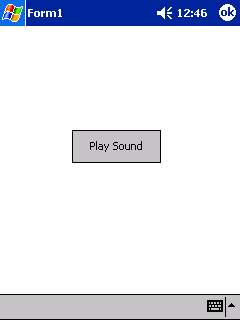 รูปแสดง การทดสอบการทำงานของโปรแกรม โดยคลิกปุ่ม Play Sound