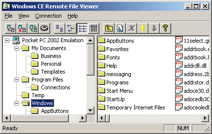 รูปแสดง Windows CE Remote File Viewer