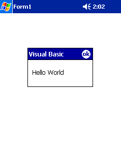 รูปแสดง ผลจาก Run โปรแกรม Hello World บน Emulator