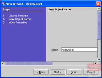 New Wizard window