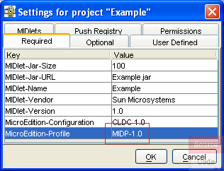 Settings for project window