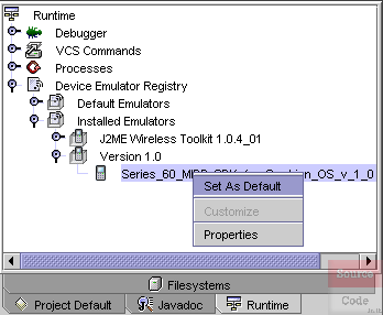 Set default emulator