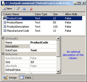 Creating Table