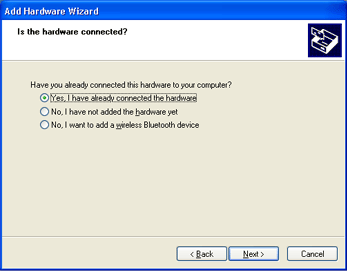 Yes, I have already connected the hardware