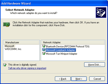 Microsoft Loopback Adapter