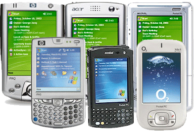 รูปตัวอย่างอุปกรณ์ Pocket PC