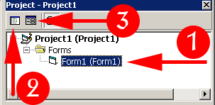 รูปแสดง หน้าต่าง Project
