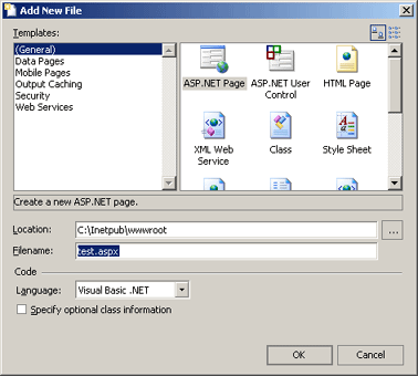 Add New File Window