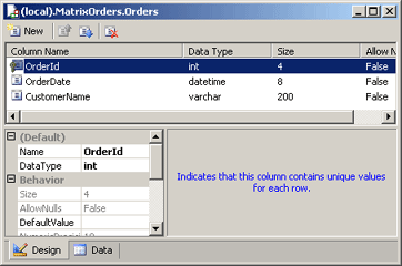 Creating Table