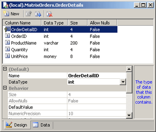 Creating Table
