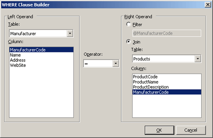 WHERE Clause Builder