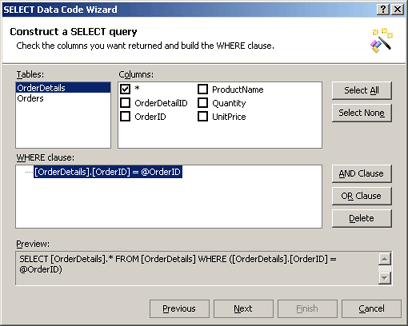 Construc a SELECT query